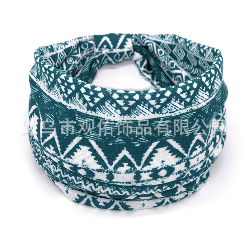 Wholesale Printed Women's Wide-brimmed Sports Women's Sweat-absorbing Headscarf